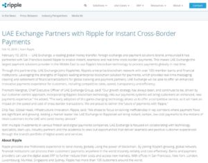 Ripple und UAE Partnerschaft verkündet
